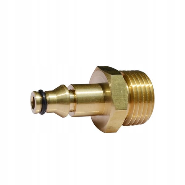 Adapter M22 til lynkobling til højtryksslange - Messing | 14 mm | Kompatibel med Nilfisk, Stihl