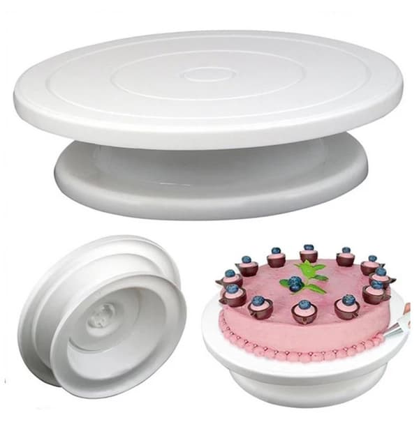 Kakefat Roterende - Bakeutstyr - Cake turntable Vit white