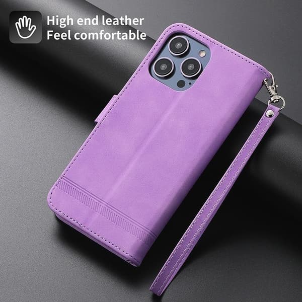 (For Samsung A26 5G) PU Leather Wallet Case with Card Slots, Shockproof Röd