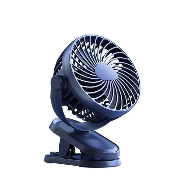 Ventilator med Klemme - Genopladelig Bærbar Ventilator med Batteri blue