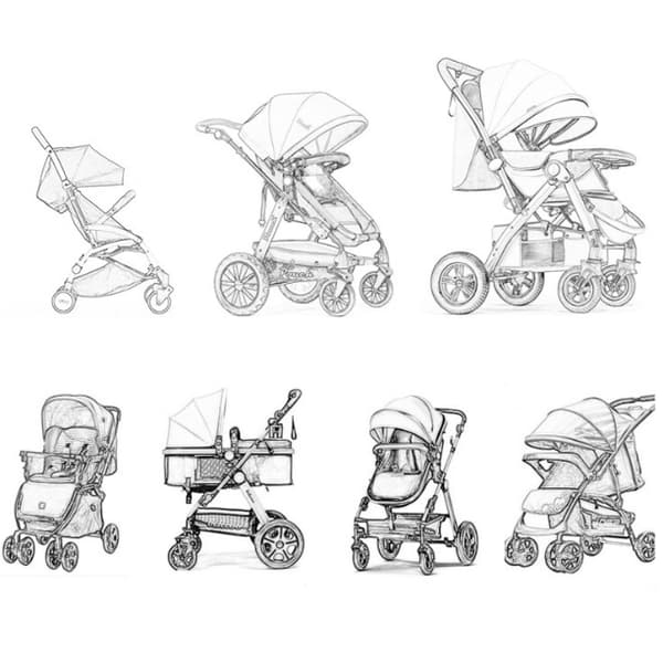Babyvogn fotpose, vindtett vanntett varm sovepose for barnevogn Blue Regular style