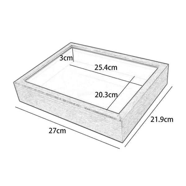Trä Skuggbox Ram Djup Skuggbox 21,9cmx27cm Displayfodral Minnesdisplay White