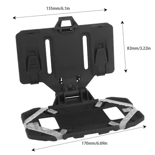 Tactical Vest Phone Holder Molle Mount, Universal Chest Phone Holder Foldable Navigation Board for Outdoor Use