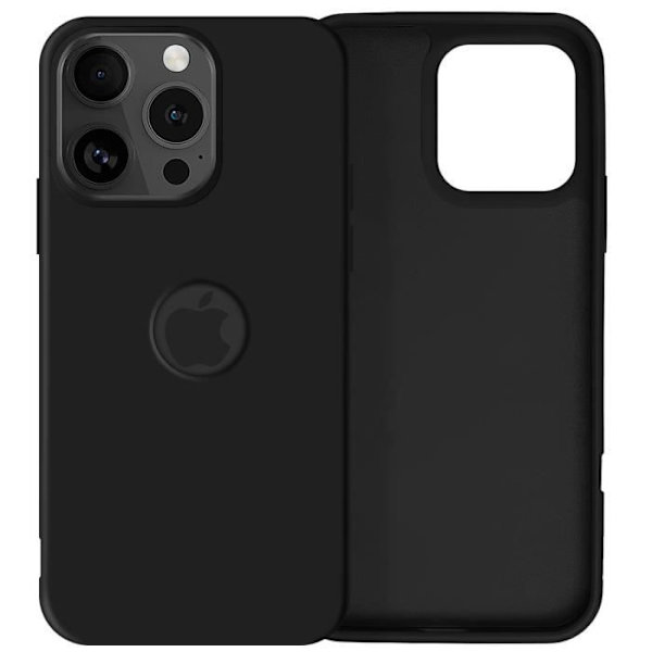 Cover til iPhone 16 Pro Max Blød Touch Mat Fleksibel Silikon Sort