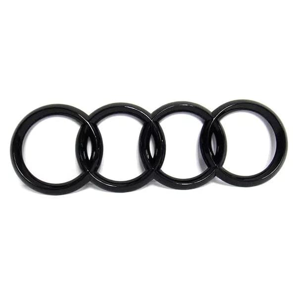 Sort blank bagklap bagagerumslåg ringemblem til Audi A3 A4 S4 A5 A6 S 192x62mm