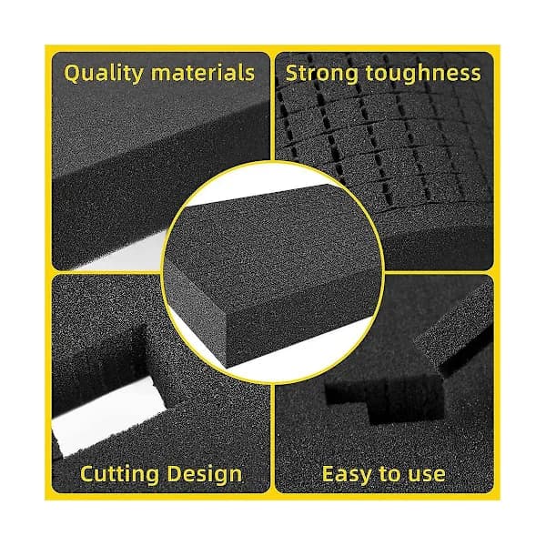 4 Pcs Removable Foam Inserts Pick Pre Square Foam Pad With Bottom Use For Board Game Box Cases S