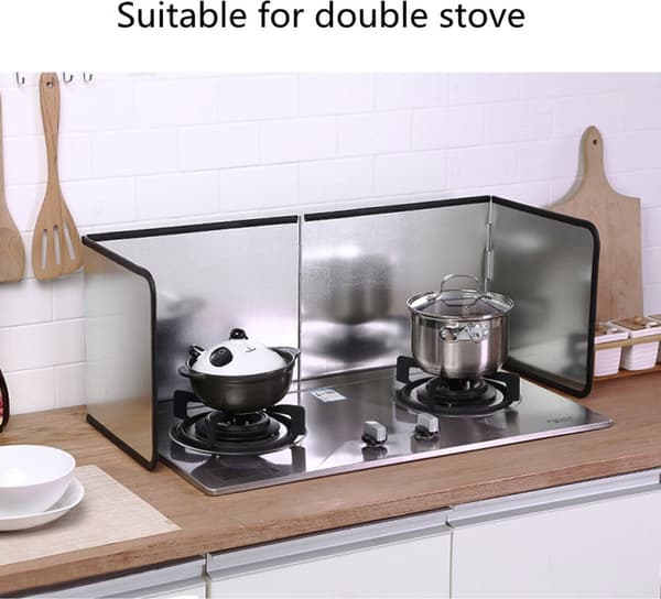 Sammenfoldelig stænkplade til køkkenet, et must-have, 133x30 cm silver 29 cm x 75 cm