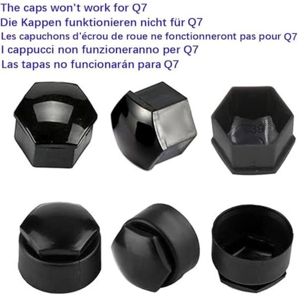 20 pcs 17 mm High-Quality Wheel Nut Covers (4 pcs Locking Nut Caps + 16 pcs Regular)
