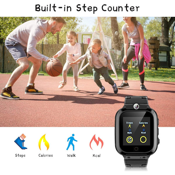 Smartwatch til børn, 2 kameraer, video, 16 spil, smart ur til