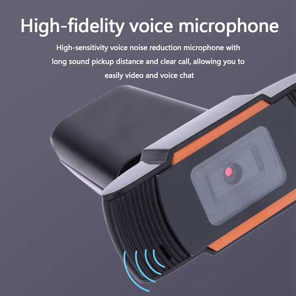 720P High Definition Computer Camera 5 Million Pixels Built-in Microphone USB Desktop PC Webcam 180° Rotatable