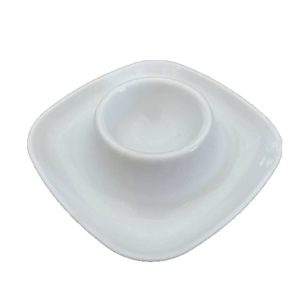 4 Egg Cups, White Egg Tray, Breakfast Egg Tray, Suitable for Home Kitchen, Restaurant, Baking (White) _ Special Gift