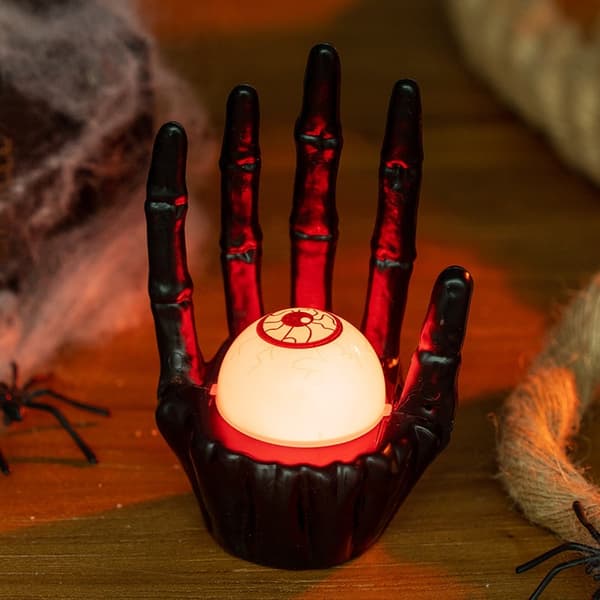 Halloween LED Spøgelseshånd Natlampe, Lysende Græskar Lampe Dekoration til Fest og Værelse Ghost face