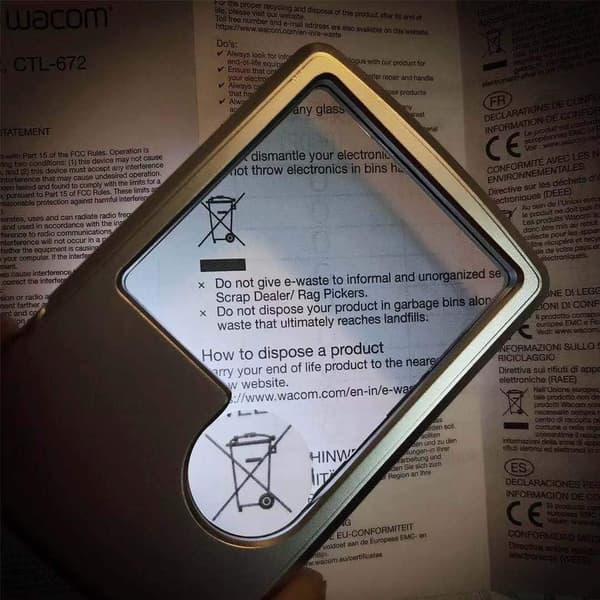 LED-forstørrelsesglas med lys, premium lommeforstørrelsesglas