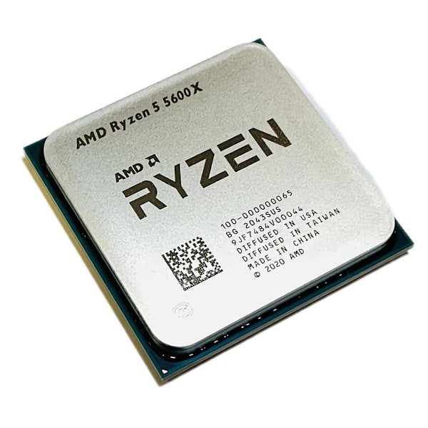 AMD Ryzen 5 5600X-löst chip svart