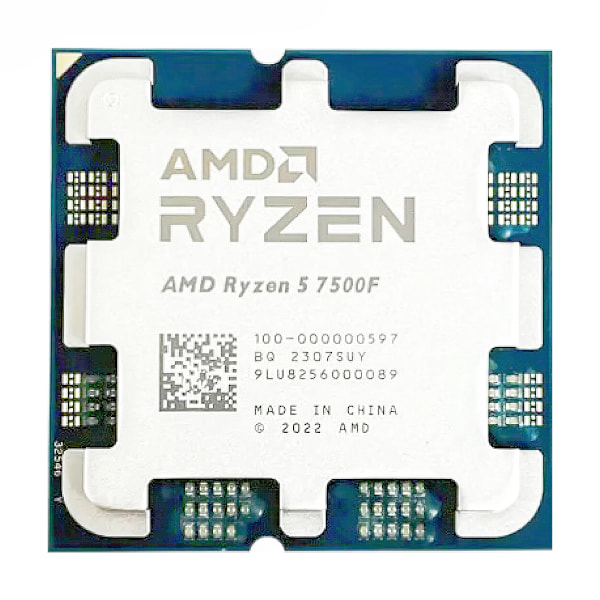 AMD Ryzen 5 7500F-processor - Löst chip svart