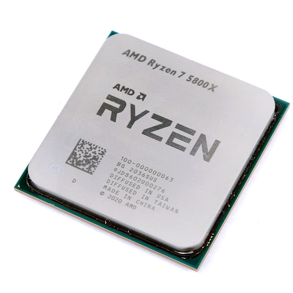 AMD Ryzen 7 5800X-processor - Löst chip svart