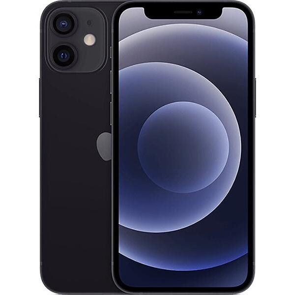 iPhone 12 Mini 64GB Sort Grade A++ Premium 100% Batteri Refurbished Sort