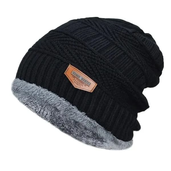 Mössor Herr Vintermössa Dam Stickade Mössor För Män Mössa Vintermössor Gorro Tjock Varm Utan Brätte Päls Bonnet Herr Light Coffee