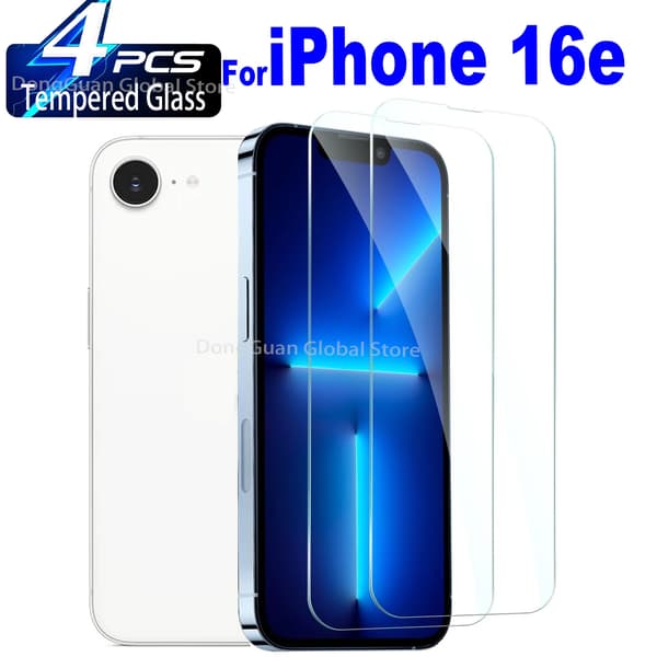 Kompatibelt iPhone 16e Härdat Glas For iPhone 16e 4 pieces