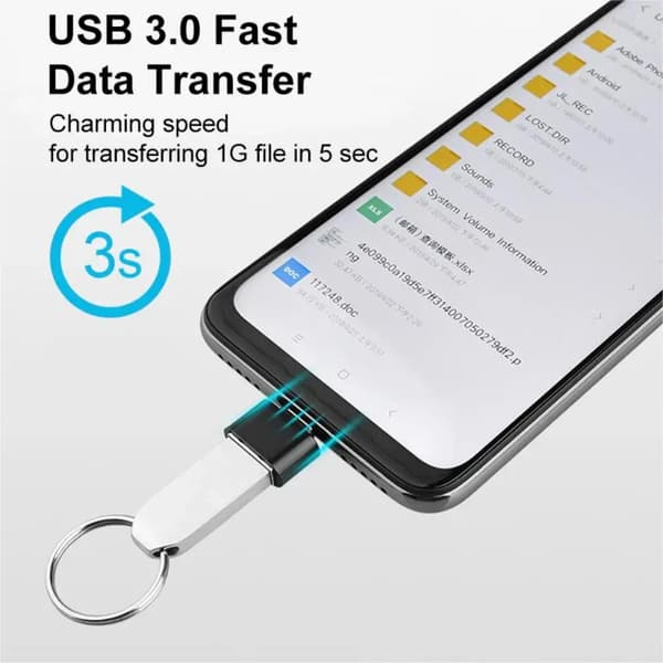 Mini Type-C till USB Adapter 3.0 USB-C Hane OTG A Hona Datakontakt kompatibel MacBook ProiPadMini 6/ProMacBookAirType CDevice Black 5pcs