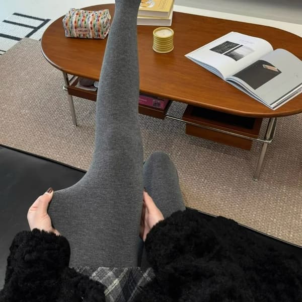Nya 3-lagers gråa tights för damer, vinter, tjocka, varma, termiska studentstrumpor, strumpbyxor, underkläder, hög elastisk midja, slimmande 200D