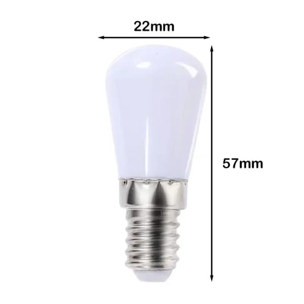 10/2 st E14 E12 220V LED-lampor Kylskåpslampa Mini Nattlampa Kylskåp Skåp Display Lampor LED Spotlight Heminredning E12- White Light 2PCS