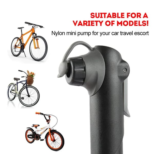 Bärbar Cykelpump Mini Lufttrycksmätare Mountainbike Pump Utomhus AV/FV Ventil MTB Cykel Luftpump D563
