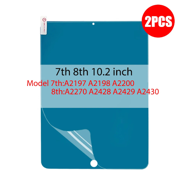 2 st Pappersliknande skärmskydd kompatibelt med iPad 11:e generationen 10:e 9:e 8:e 7:e 6:e 5:e 4:e 3:e 2:a 11 A16 Film Inget Glas 7th 8th