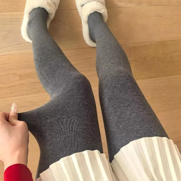 Nya 3-lagers gråa tights för damer, vinter, tjocka, varma, termiska studentstrumpor, strumpbyxor, underkläder, hög elastisk midja, slimmande 1900D