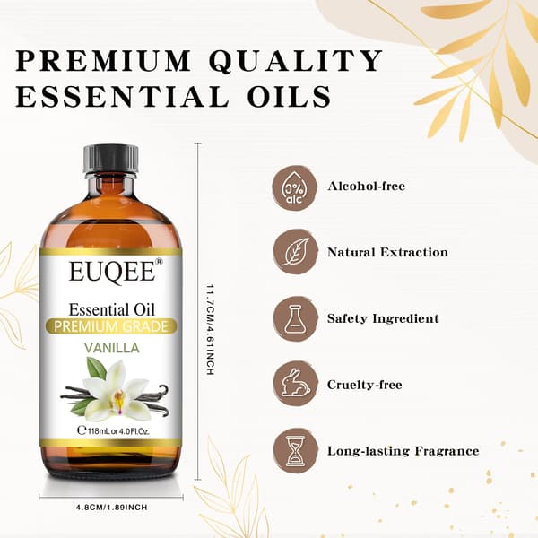 EUQEE 4 Fl Oz p Hemmamassage 118ml Vanilla 118ml