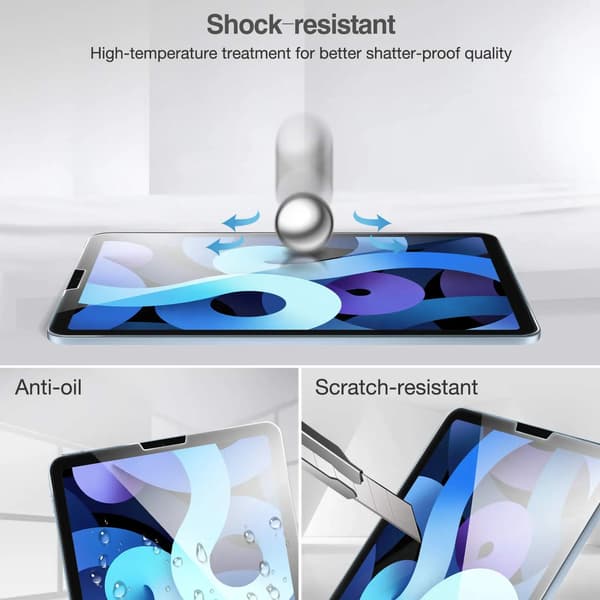 Skärmskydd kompatibelt med Apple iPad Air Pro 11\" 2024 9.7 10.2 10.5 10.9 4:e 5:e 6:e 7:e 8:e 9:e 10:e 11:e Gen Härdat Glas Film iPad 10th Gen