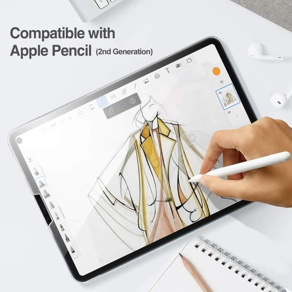 Skärmskydd kompatibelt med Apple iPad Air Pro 11\" 2024 9.7 10.2 10.5 10.9 4:e 5:e 6:e 7:e 8:e 9:e 10:e 11:e Gen Härdat Glas Film iPad Air 4