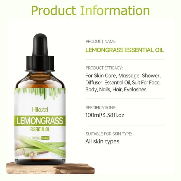 Eterisk massageolja med citrongräs 100ml green 100ml