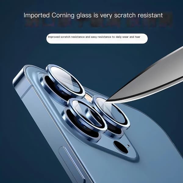 Kameraskydd Metallring kompatibel iPhone 14 Pro Max Härdat Glas Ring Bakre Linsskydd iPone 13 Pro Plus iPhone15 Skyddskåpa silver Tempered Glass