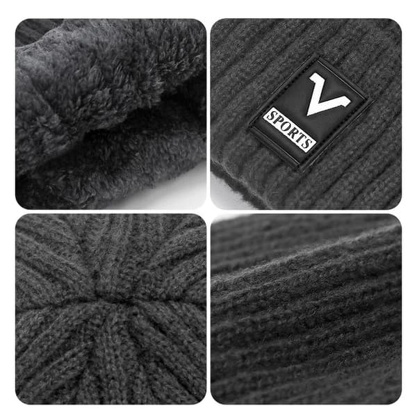 Mössa Herr Slouchy Stickad Skull Cap Varm Strumpmössa Killar Kvinnor Randig Vintermössa Uppvikt Enkel Mössa Blue