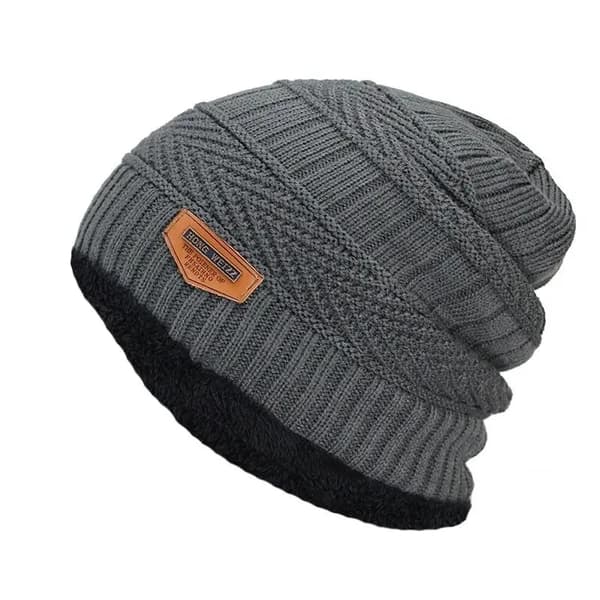 Mössor Herr Vintermössa Dam Stickade Mössor För Män Mössa Vintermössor Gorro Tjock Varm Utan Brätte Päls Bonnet Herr Light Coffee