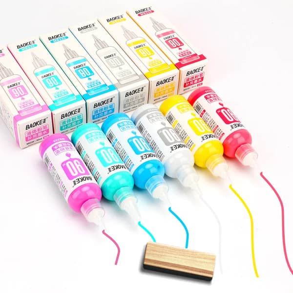 BAOKE MS235 Flytande Krittinte 90ml 1 Flaska WHITE