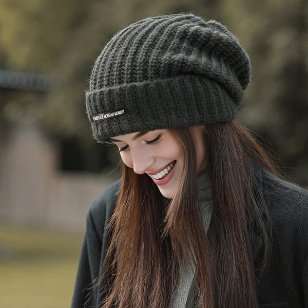 Ullstickade Mössor Elastisk Mössa Vinter Vindtät och Varm Beanies Solid Färg Mössa Täcker Unisex Huvudet och Öronen För Män Kvinnor Camel