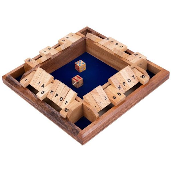 Shut The Box 4 spelare - Trac-spel - Ekologiskt träspel - från 6 år