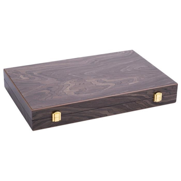 Engelhart- 250544 - Deluxe Backgammon 15 tum - Ebenholtsfaner och lack - brun