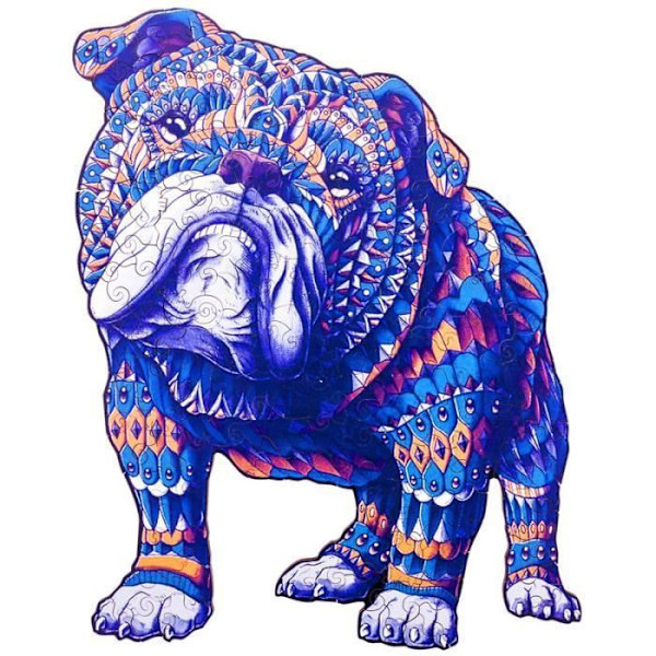 602260 - Djurträpussel: Bulldog A3 - 159 st - Unika former - Vuxenpussel - Presentförpackning - Från 12 år. Hund