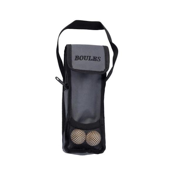 Väska för triplett Jeu de Boules petanque Toppöppning Storlek: 23 x 8,5 x 5 cm Grå