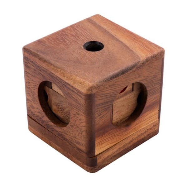 Träpussel - Engelhart - Låsta tärningar - 9 bitar - Svårnivå - 6,9 x 6,9 x 6,3 cm