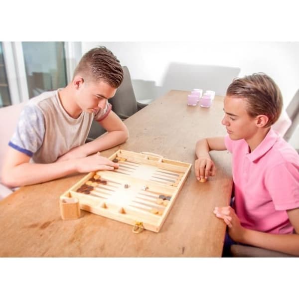 Brädspel - BUFFALO - Buffalo Backgammon - Inlagt trä - Vuxen - 30 min