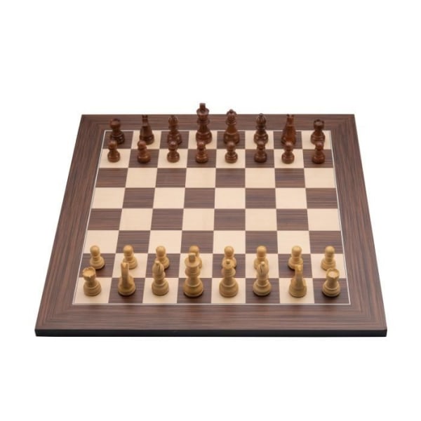 Lyxigt schackset - ENGELHART - Lönn och valnöt inlagt trä - snidade pjäser - Brun/Naturlig
