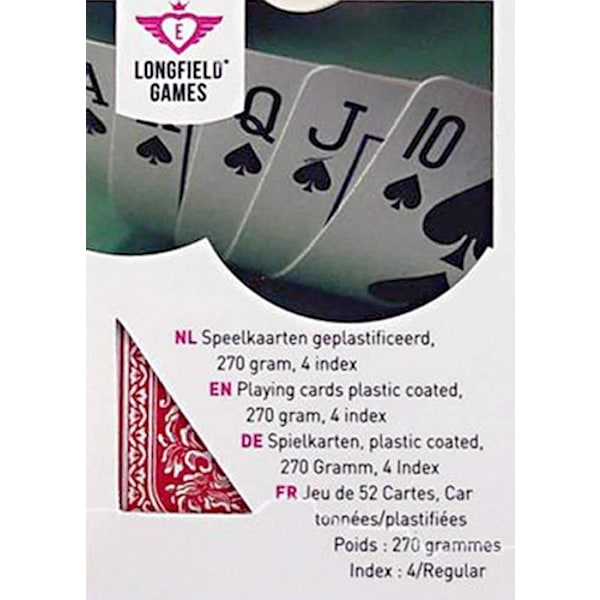 Set med 52 plastkort Flerfärgad