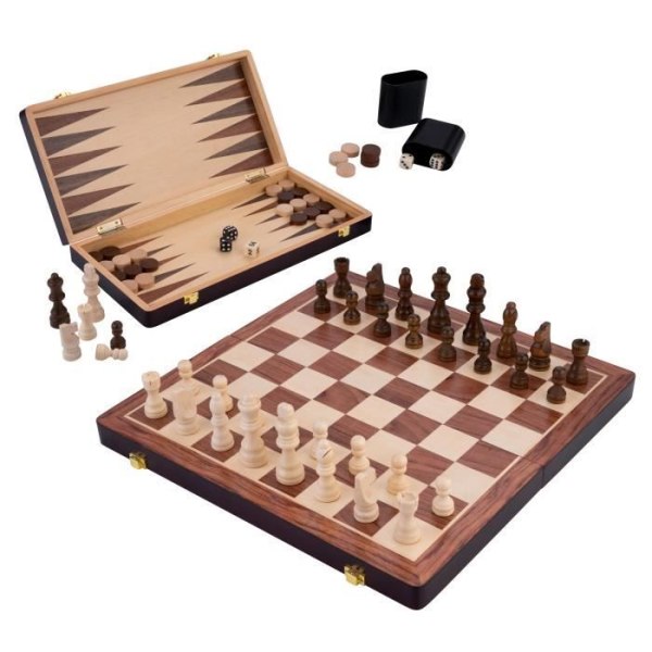 Vikbar schackbox 35,5 cm x 35,5 cm i ask