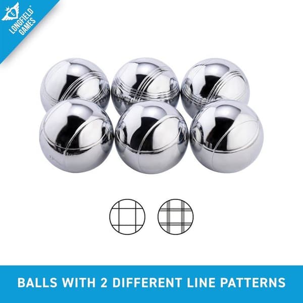 Pétanque-spel - Märke - Modell - Bollar i stål - Diameter 74mm - Trälåda