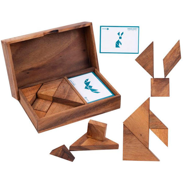 Dubbel Tangram i trädjur - Duell - Ekologiskt träspel - 1 och 2 spelare - 4 år och över - 350103