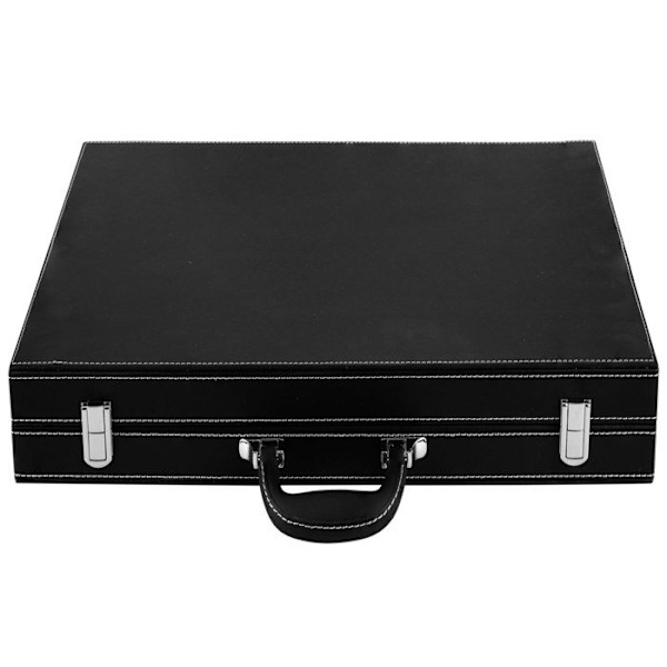 21 tums backgammon - Brädspel - Hög kvalitet - pärlemorfärgade tärningar och polletter - röd svart och vit